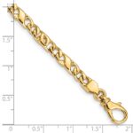 10k 4.8mm Hand Polished Fancy Link Chain - Image 2