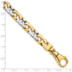 10k Two-tone 8.5mm Hand-polished Fancy Link Bracelet - Image 2