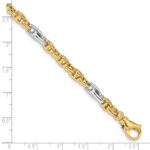 10k Two-tone 5.38mm Hand-polished Fancy Link Bracelet - Image 2