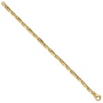 10k 5mm Hand-polished Fancy Link Bracelet - Image 3
