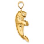 14K 3-D Polished Large Manatee Charm - Image 2