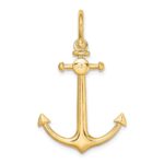 14K 3-D Anchor with Shackle Bail Charm - Image 5