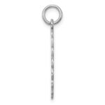 Sterling Silver Rh-plt Engraveable Polished Front/Satin Back Disc Charm - Image 2