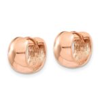14k Rose Gold Round Hinged Hoop Earrings - Image 2