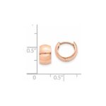 14k Rose Gold Round Hinged Hoop Earrings - Image 4