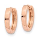 14k Rose Gold Round Hinged Hoop Earrings - Image 2