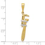 10k & Rhodium 3-D Pipe Wrench Charm - Image 3