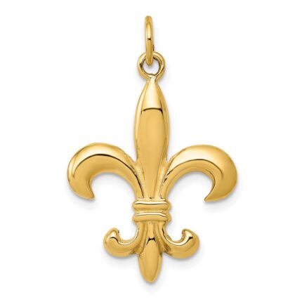 10k Solid Fleur de Lis 3-D Charm