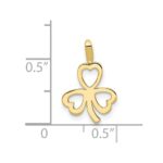 10k Heart Clover Charm - Image 3