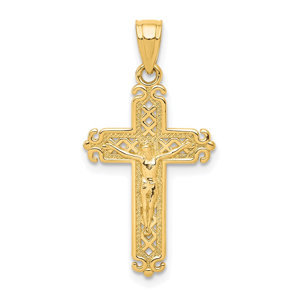 10C1070.jpg 10k Crucifix Pendant - Image 1