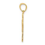 10k Budded Cross Pendant - Image 2