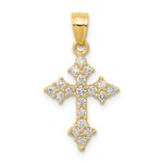 10k CZ Passion Cross Pendant