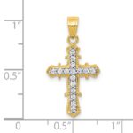 10k CZ Cross Pendant - Image 3