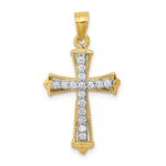 10k CZ Cross Pendant