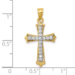 10k CZ Cross Pendant - Image 3
