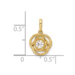 10K Polished CZ Love Knot Charm - Image 4