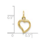 10K Polished Heart Pendant - Image 3