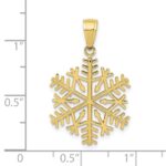 10k Polished Snowflake Pendant - Image 3