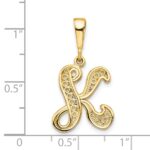 10k Initial K Pendant - Image 3