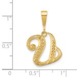 10k Initial U Pendant - Image 4