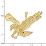 10k Solid Polished Eagle Pendant - Image 3
