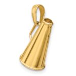 10K Polished 3-D Small Megaphone Pendant - Image 5