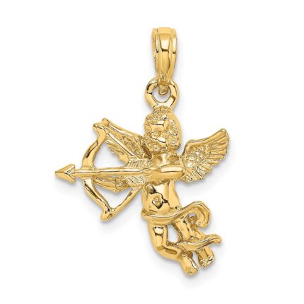 10k Cupid w/Bow and Arrow Charm