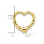 10K Polished Heart Chain Slide - Image 4