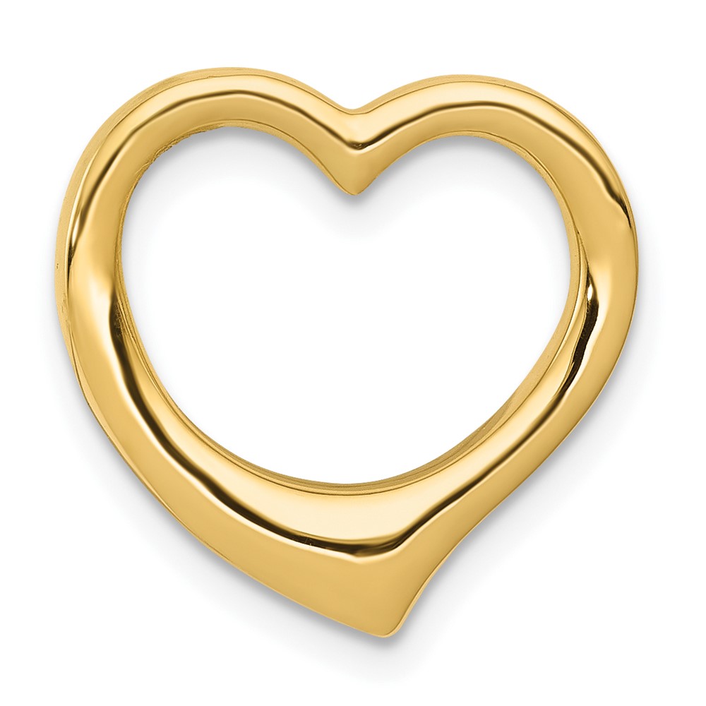 10C2918.jpg 10K Polished Heart Chain Slide - Image 1