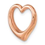 10K Rose Gold Polished Heart Chain Slide - Image 5