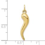10k 3D Italian Horn Charm - Image 3