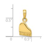 10k 3-D Lid Opens Piano Pendant - Image 3