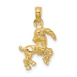 10K 3-D Capricorn Zodiac Pendant - Image 3