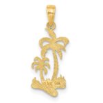 10K Double Palm Trees Pendant - Image 3