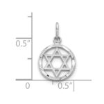 10K White Gold Star Of David Charm - Image 2