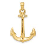 10K 3-D Anchor Pendant - Image 3