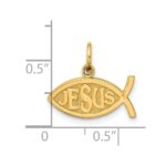 10K Jesus Fish Charm - Image 4