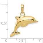 10k 3-D Dolphin Pendant - Image 4