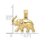 10k 3-D Elephant Pendant - Image 3
