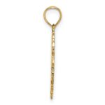 10k Dart Board and Darts in Leaf Design Charm - Image 2