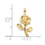 10k Yellow Gold Rose Charm - Image 3