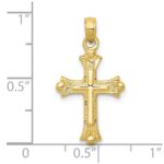 10k Budded Cross Charm - Image 3