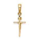 10K Small INRI Crucifix Pendant - Image 4