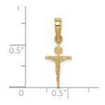 10K Small INRI Crucifix Pendant - Image 3