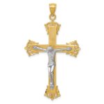 10k Two-tone Crucifix Pendant