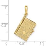 10K  3D Lord's Prayer Bible Pendant - Image 3