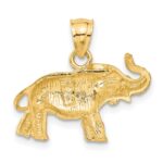 10K Diamond-cut Elephant Pendant - Image 4