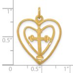 10k CROSS IN HEART CHARM - Image 3