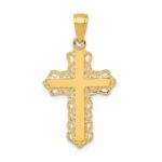 10K Lace Trim Cross Pendant