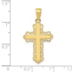 10K Lace Trim Cross Pendant - Image 3
